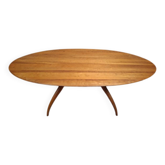 Oval dining table with organic design by Maurizio Marconato & Terr.