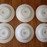 Iron earth soup plates Sarreguemines Royat