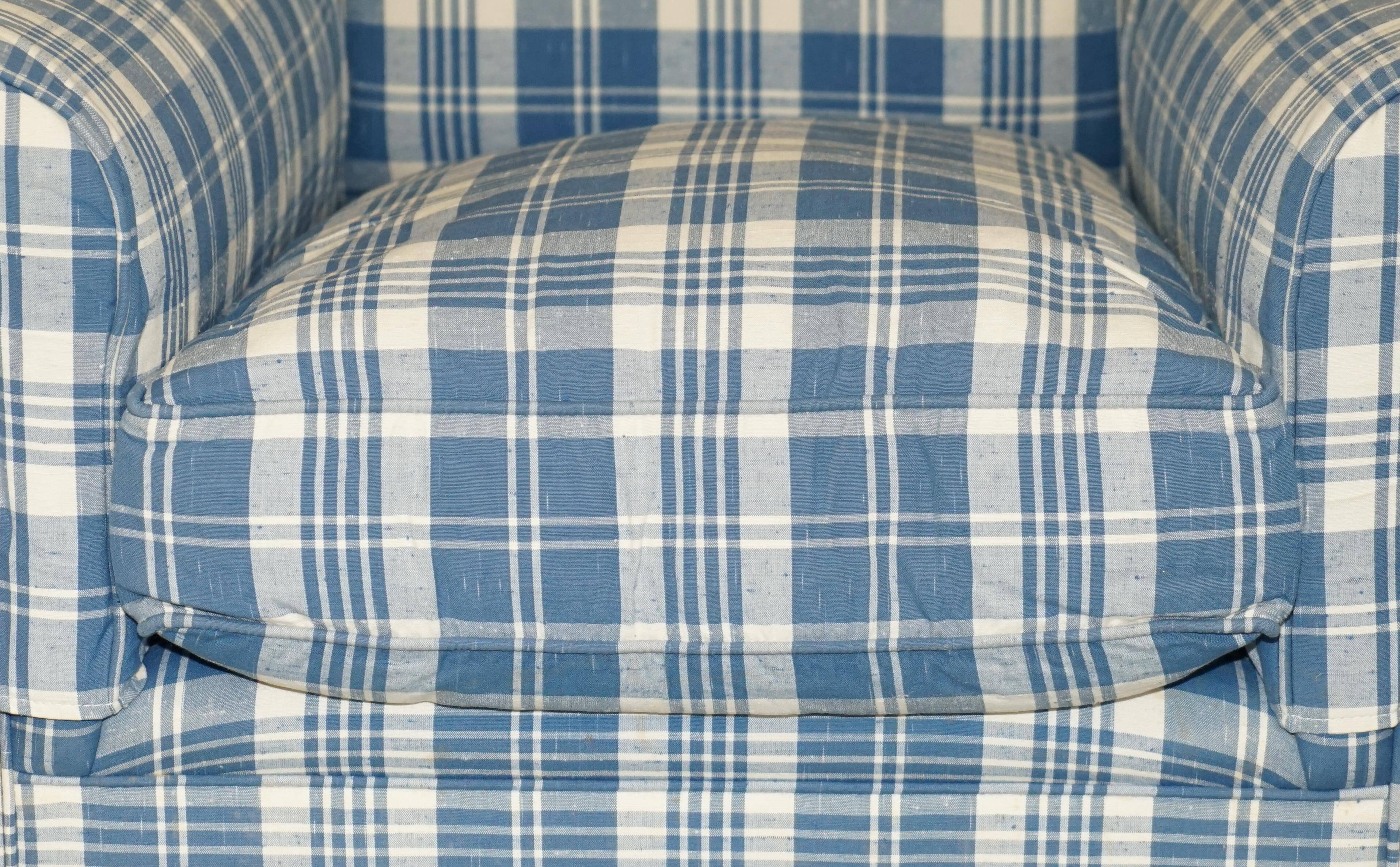 Signature Chelsea Armchair on Wheels with Twisted Armrests Large Model George Smith