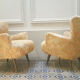 Pair of chairs design organic vintage 50s 60s