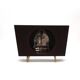 Rare mid century minimalist teak desk clock by zentra