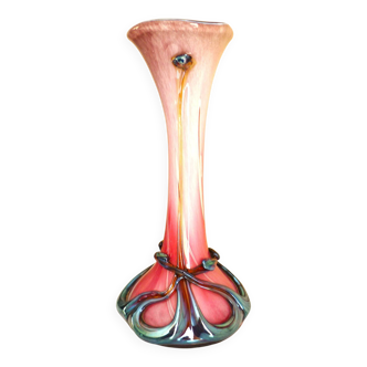 Blown glass vase, Biot, signed Jean Michel Operto, 1980s/1990s