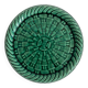 Vintage green woven ceramic bottle coaster