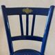 Antique bistro chair painted in midnight blue