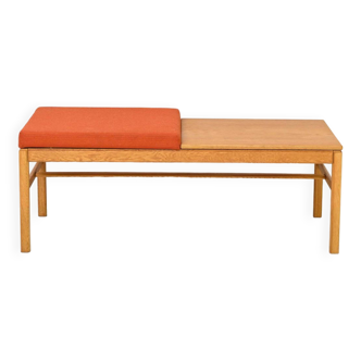 Scandinavian Bench with Upholstered Seat