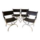 4 Chaises Maison Jansen “Savonarola”