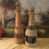 Vintage rattan bottle