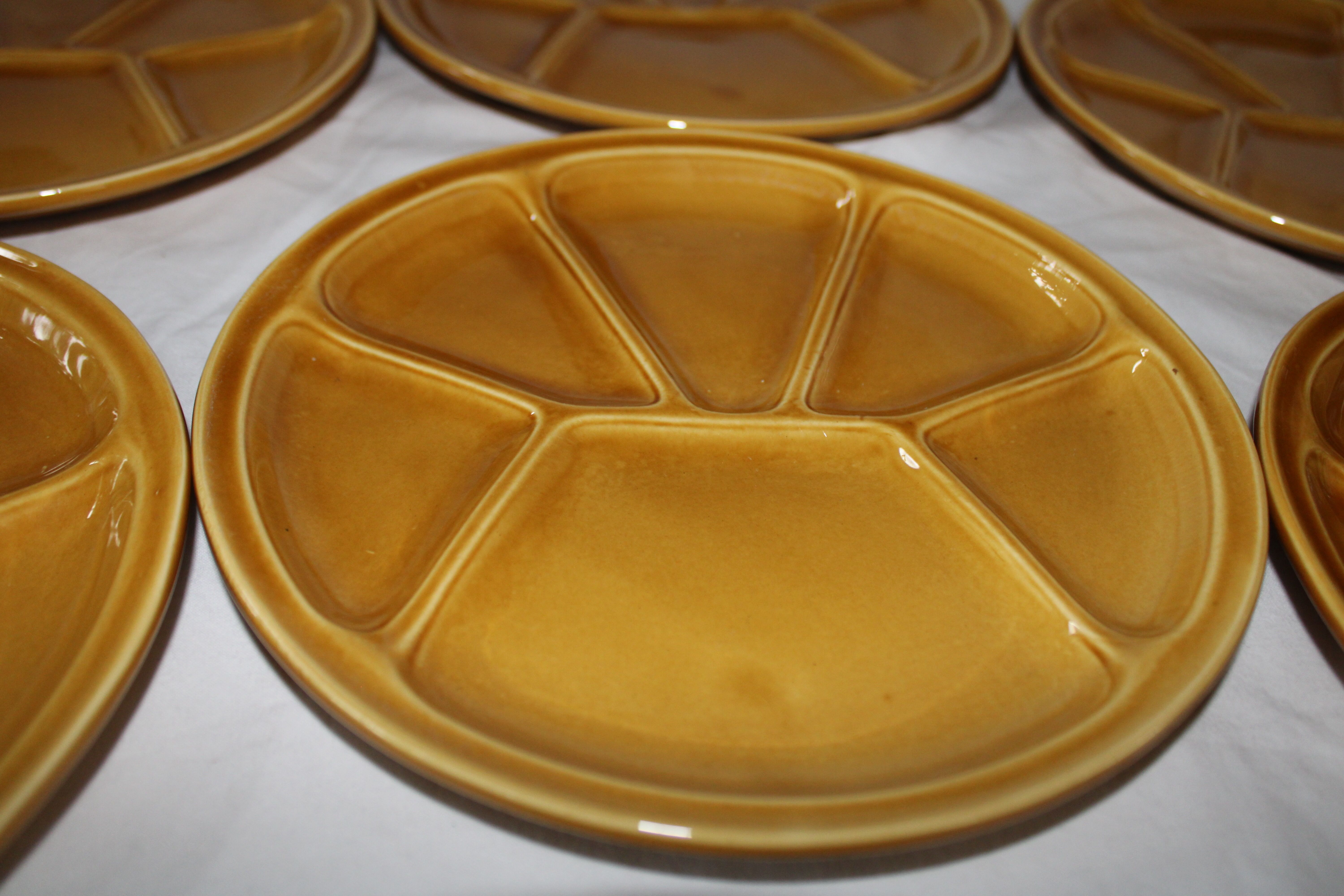 Gien France vintage fondue plates set - forks
