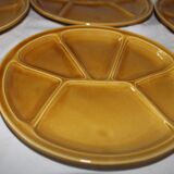 Gien France vintage fondue plates set - forks