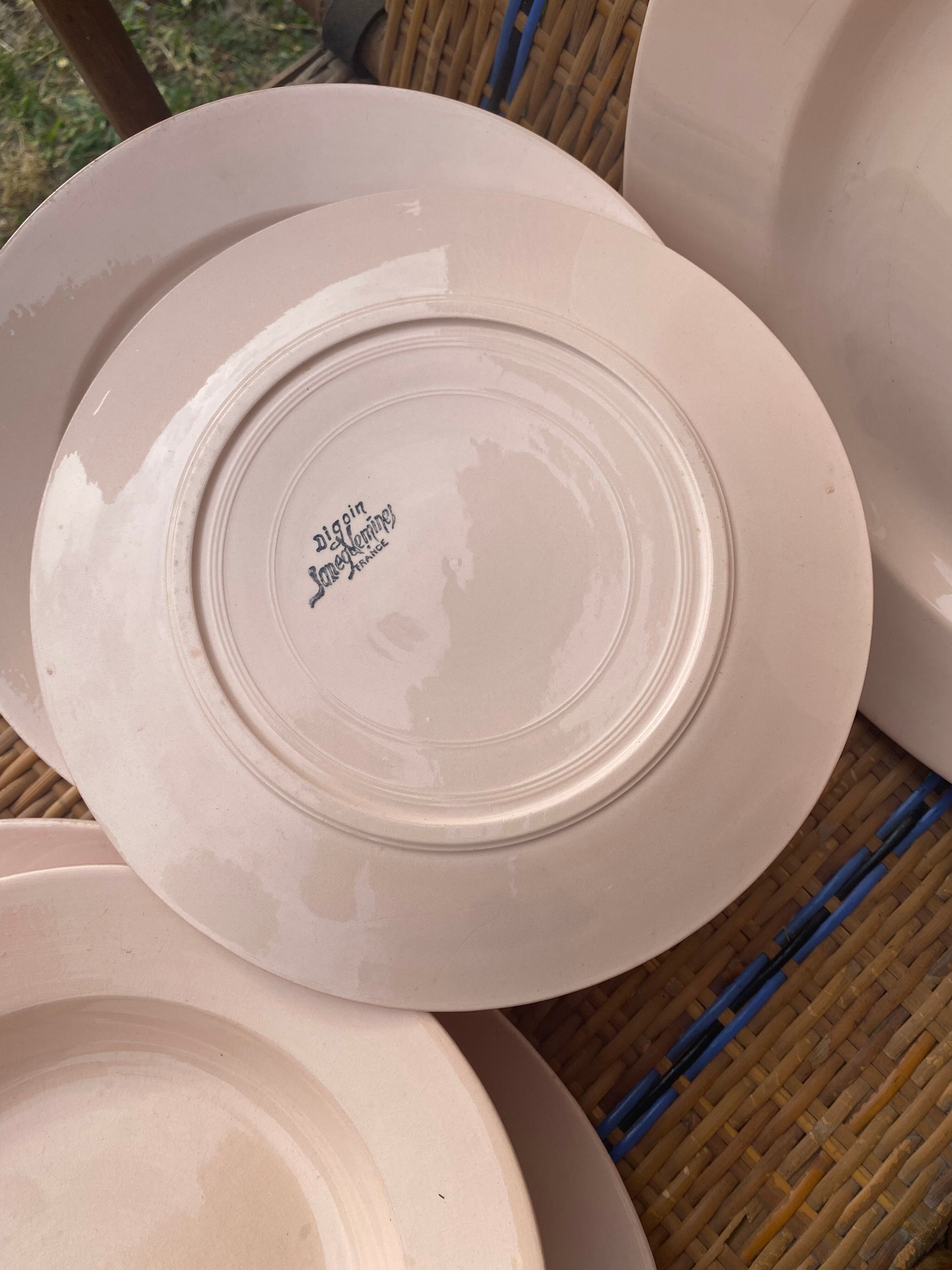 Service de table Digoin Sarreguemines Rose