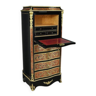 Boulle marquetry secretary desk, Napoleon III period – Mid-19th century