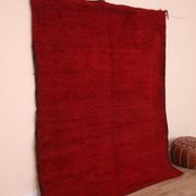 Red Vintage Moroccan Rug 180 x 230 cm, Berber Wool Rug, Handmade Boho Rug