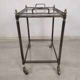 Silver-plated brass rolling trolley