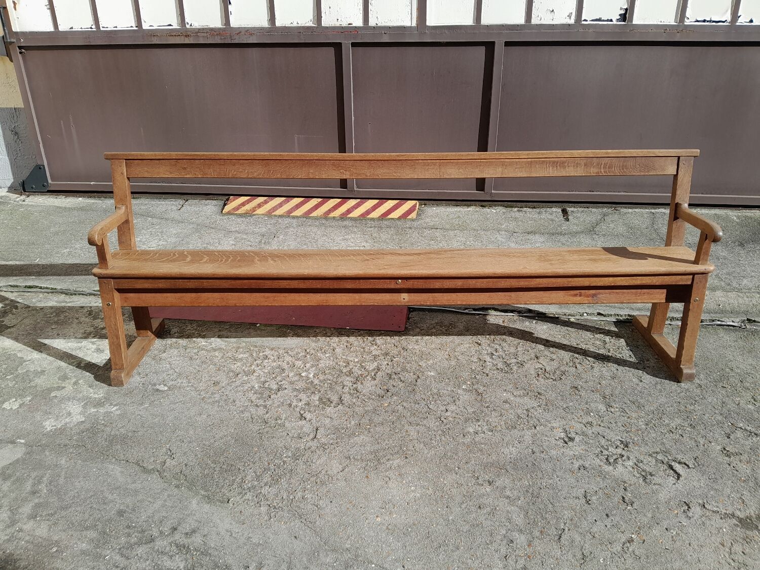 Light solid oak bench
