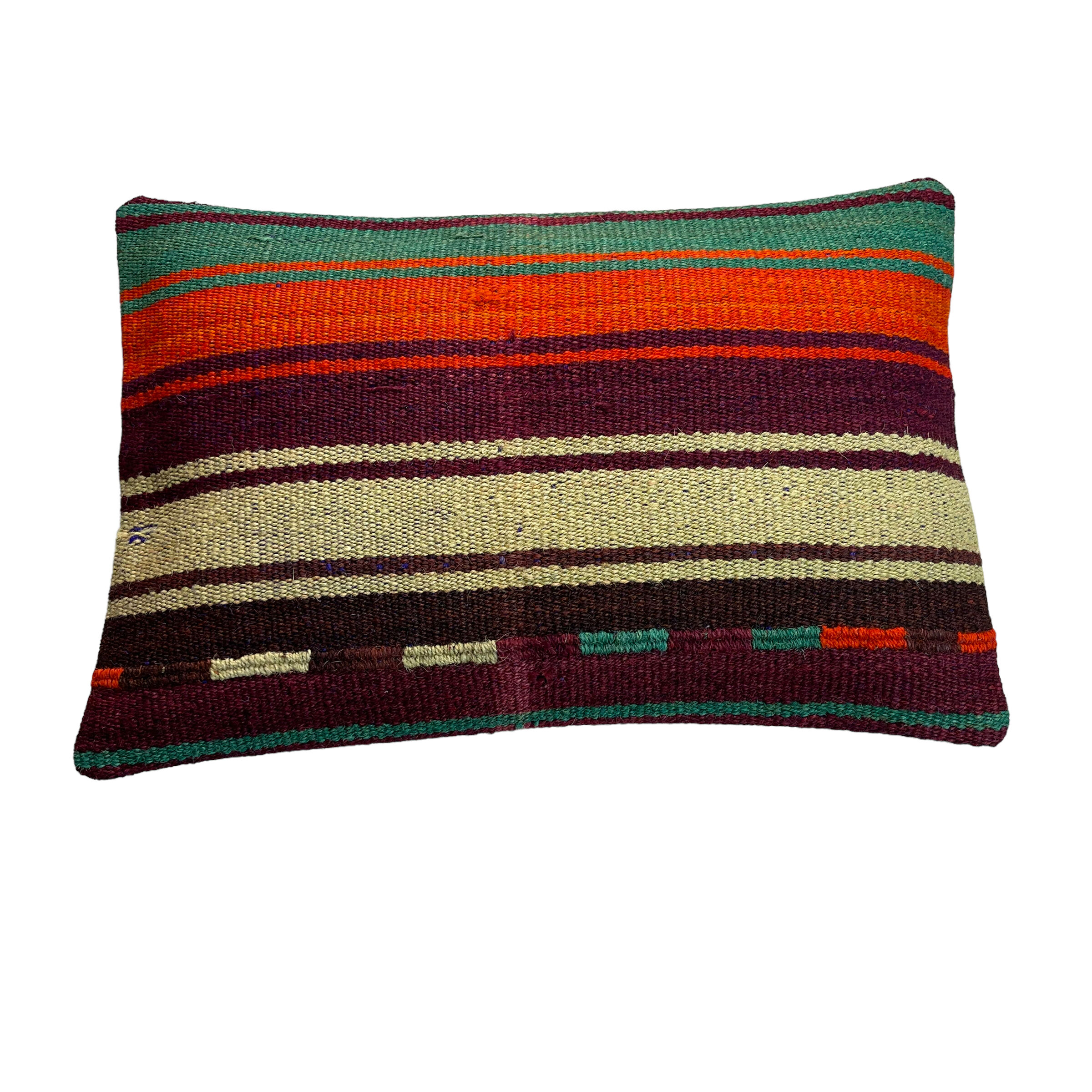 Vintage turkish kilim cushion cover, 30 x 50 cm