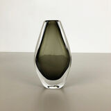 Nils Landberg 'Sommerso' smoked glass vase for Orrefors, Sweden, 1970s