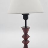 Luminor lamp base in vintage metal and wood