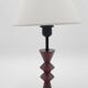 Luminor lamp base in vintage metal and wood