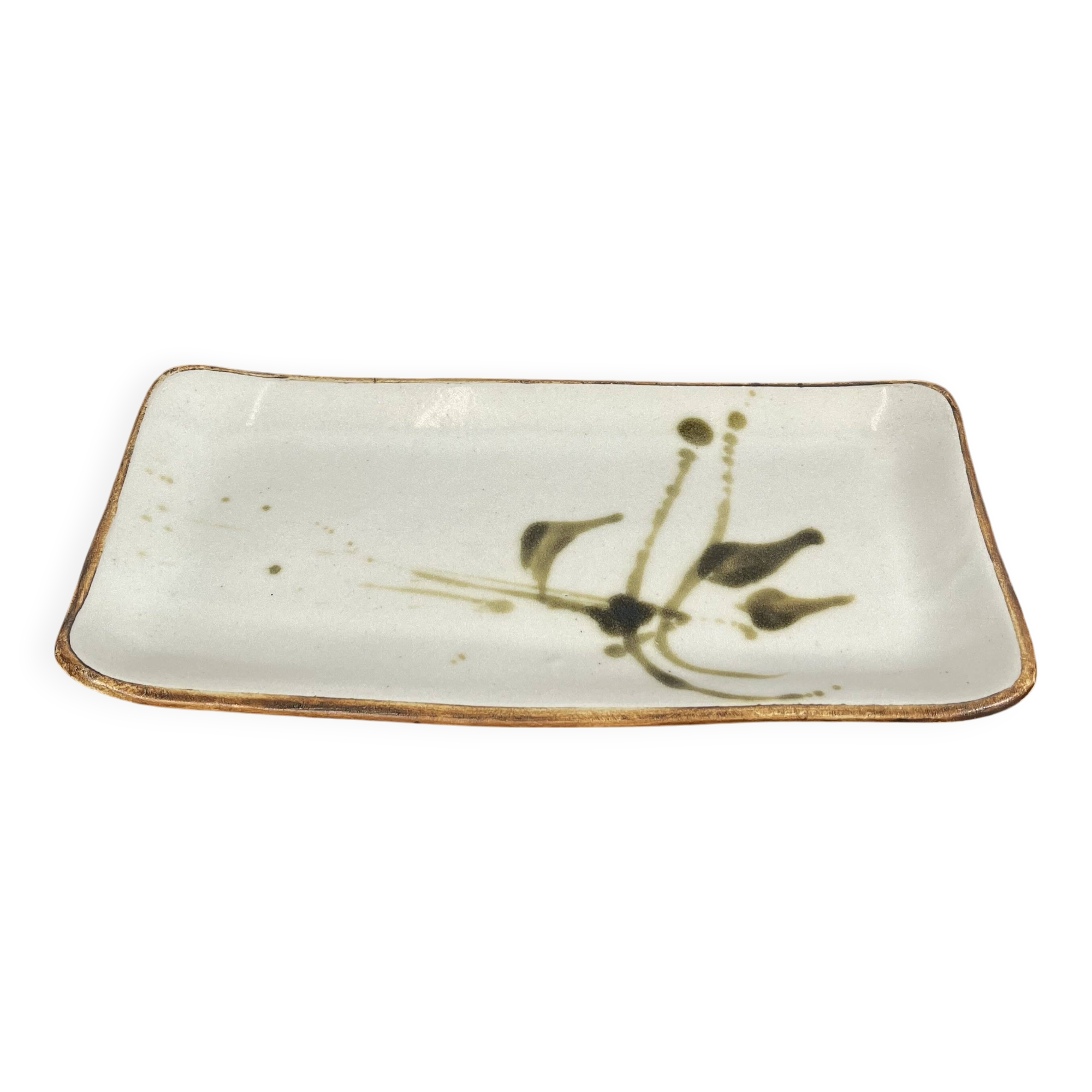 Rectangular dish "La Colombe", 1950/60, Madeleine Brault