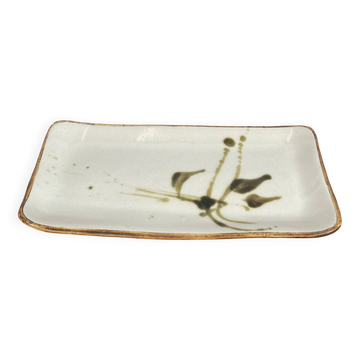 Plat rectangulaire "La Colombe", 1950/60, Madeleine Brault