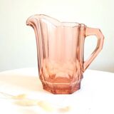 Vintage Pink Glass Pitcher