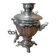 Old Russian electric samovar in silver-plated metal.