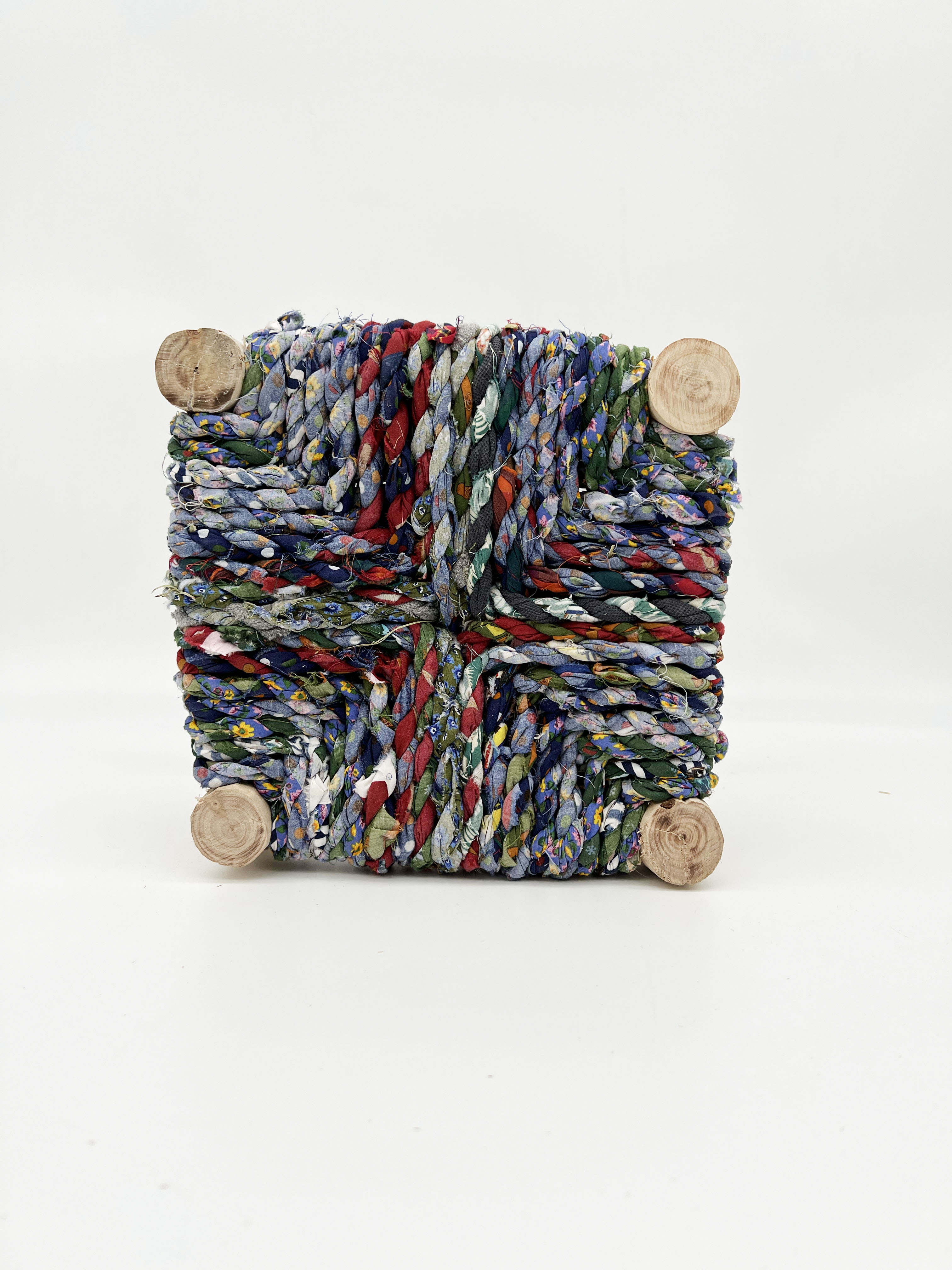 Moroccan mini stool Boucherouite