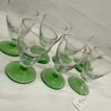 7 verres à digestifs en ouraline