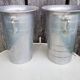 Old pair of aluminum champagne buckets vintage kitchen utensil #a682
