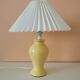 Upcycled lamp yellow pleated lampshade