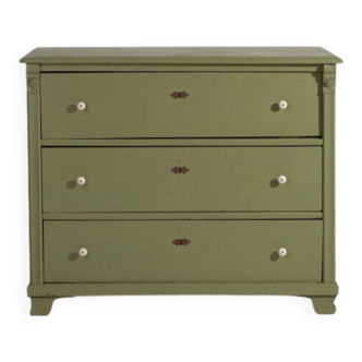 Antique olive green chest of drawers (circa 1920) #55
