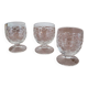 Set of 3 cut crystal digestif glasses