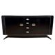 Art Deco Sideboard in Black Lacquer, Maple & Chrome, France, 1930