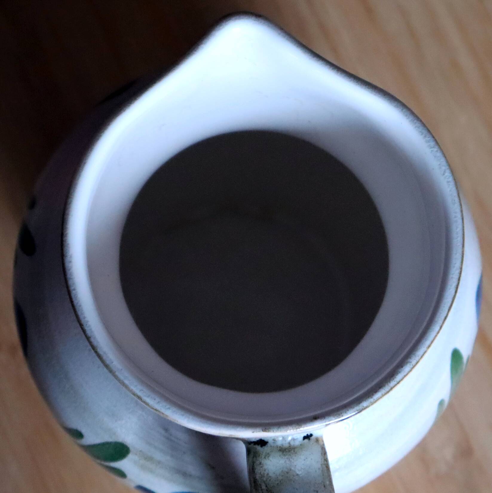 Vintage earthenware jug "Prisca" – Sainte-Radegonde, hand-painted