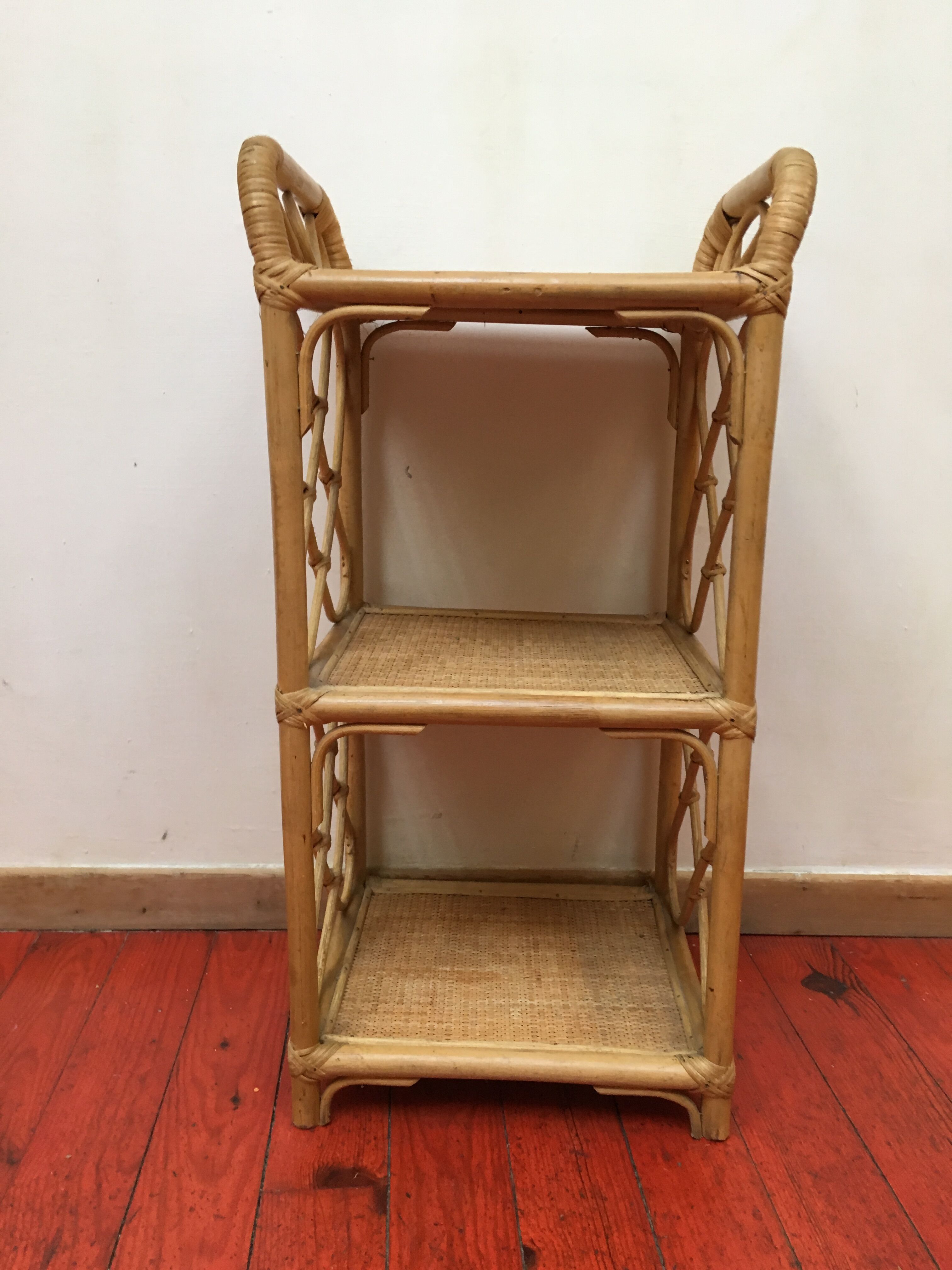 Vintage rattan shelf