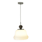 1 des 2 suspensions vintage en verre blanc MCM, Yougoslavie, années 1970