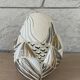 Ceramic owl by Rosa Rinconada, gold and platinum.