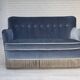 1970s, Danish 2-seater sofa, furniture velour, beech wood.