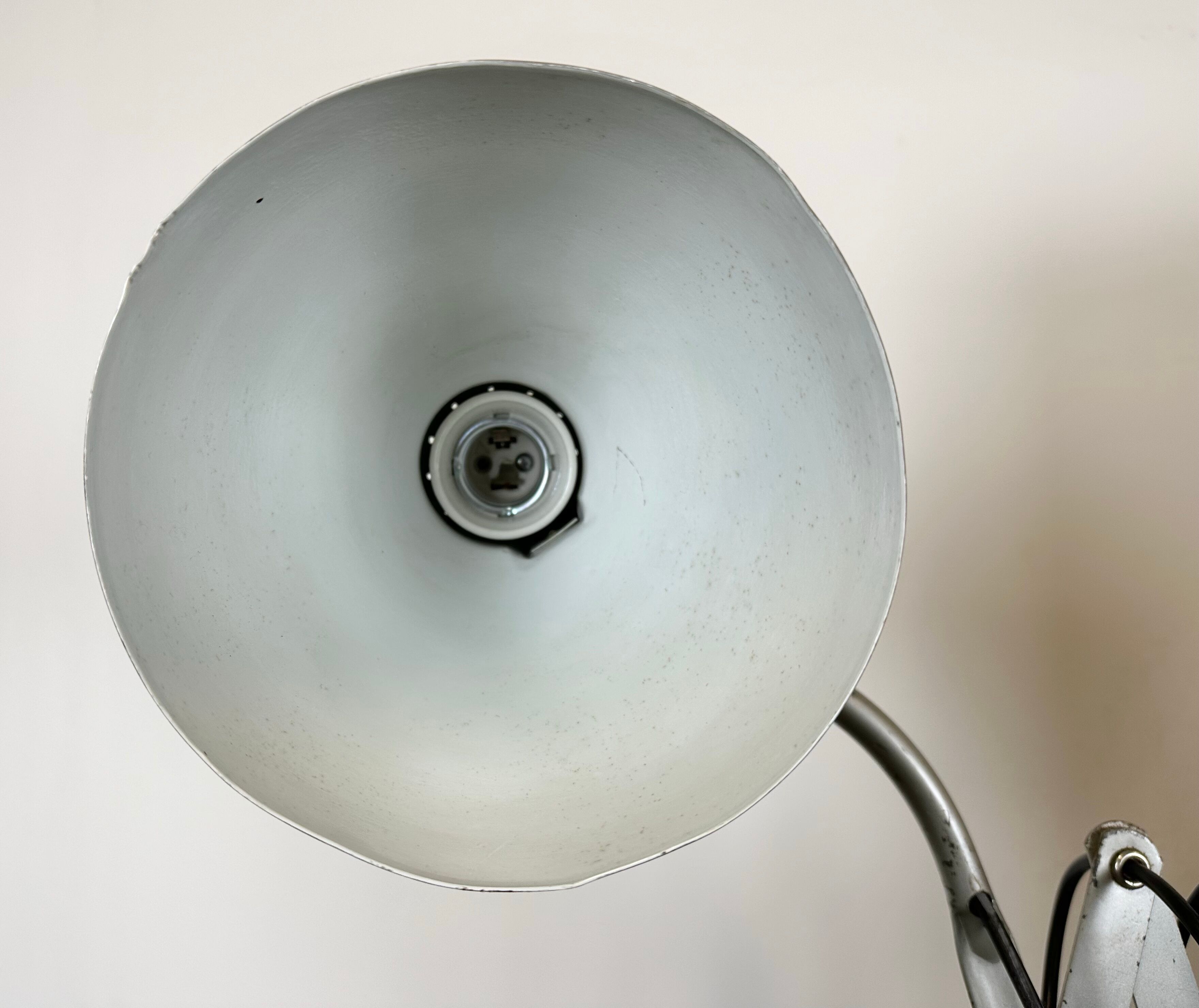 Grey industrial scissor wall lamp from erpe, 1960s