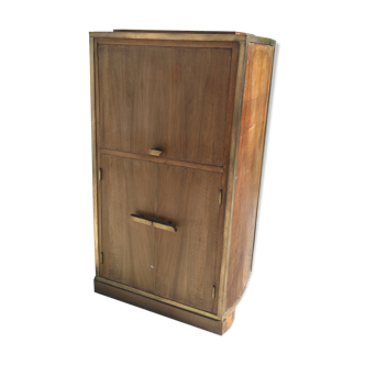 Art Deco wood and brass extra furniture