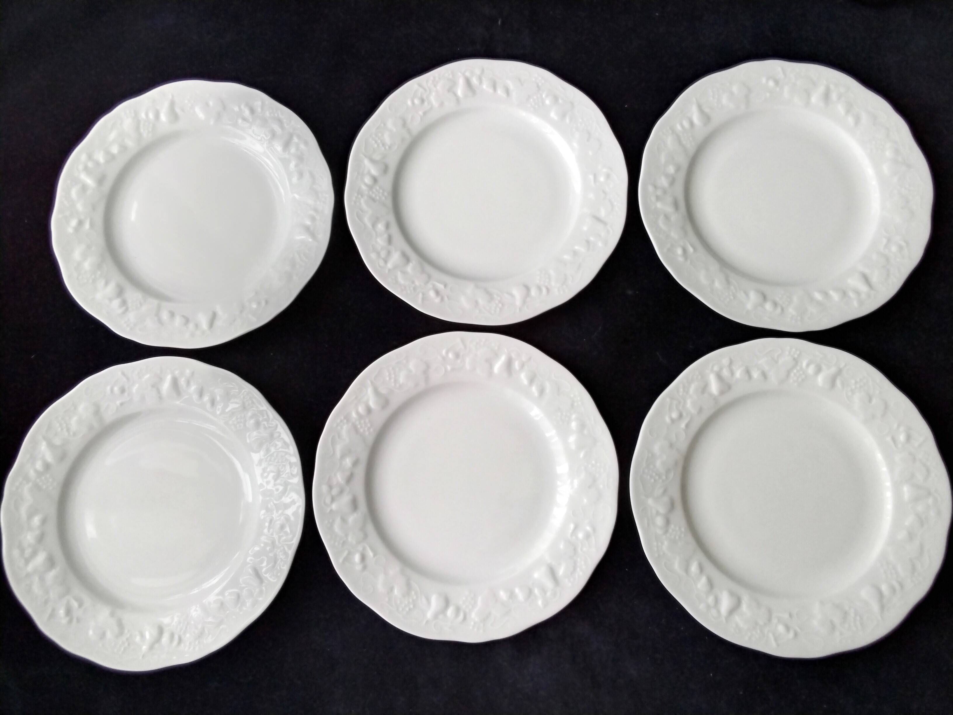 6 Assiettes plates Limoges  Ph. Deshoulières  Modèle California