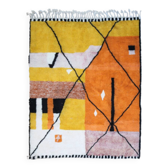 Tapis traditionnel en laine colorée fait main