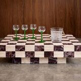 Twisted stem white wine glasses from Alsace