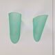 Vintage Triangular Conical Wall Sconces in Green Frosted Glass from Lumal-It, 1990s, Set of 2