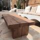 Table basse en bois massif – style brutaliste / wabi-sabi – fait main