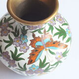 Cloisonné enamel butterfly vase, China 1950s
