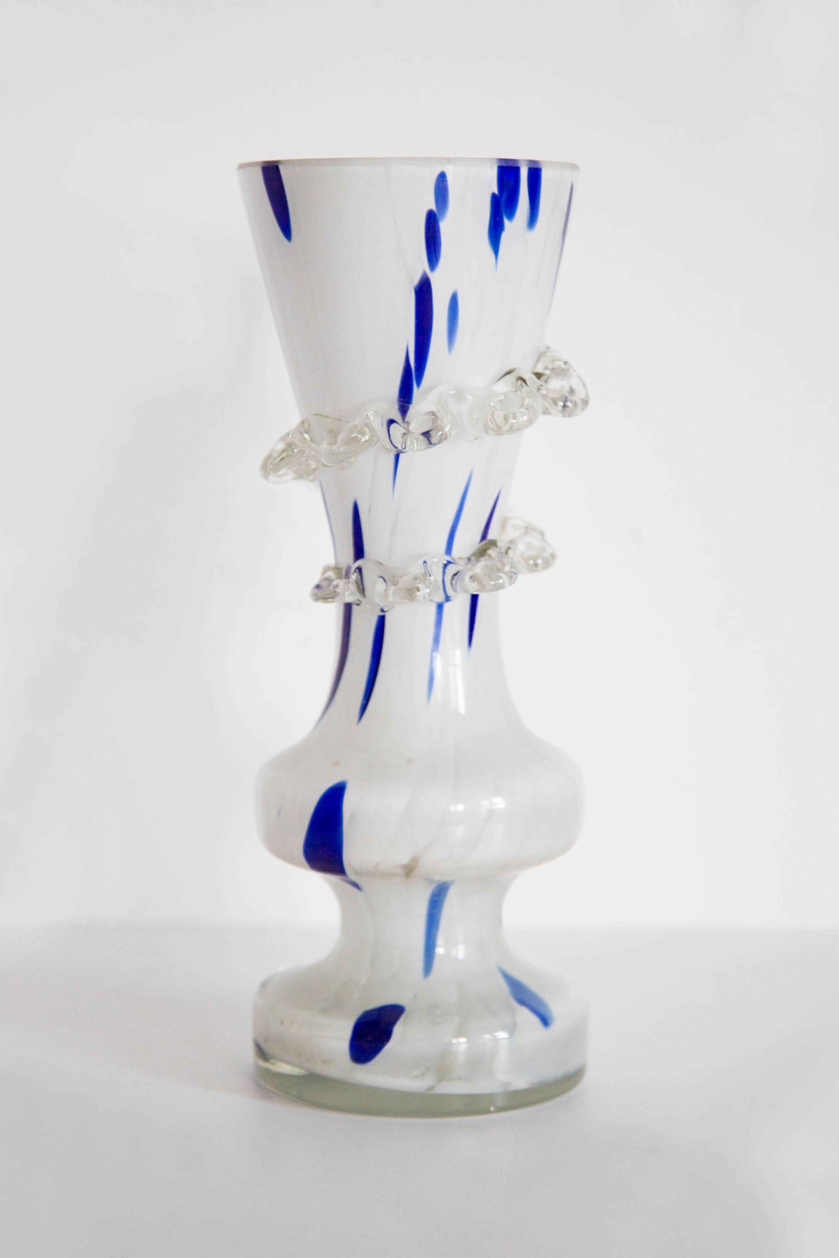 "SCARF" VASE in Vintage Murano Glass Mid-Century