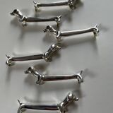 Vintage silver-plated dachshund knife rest