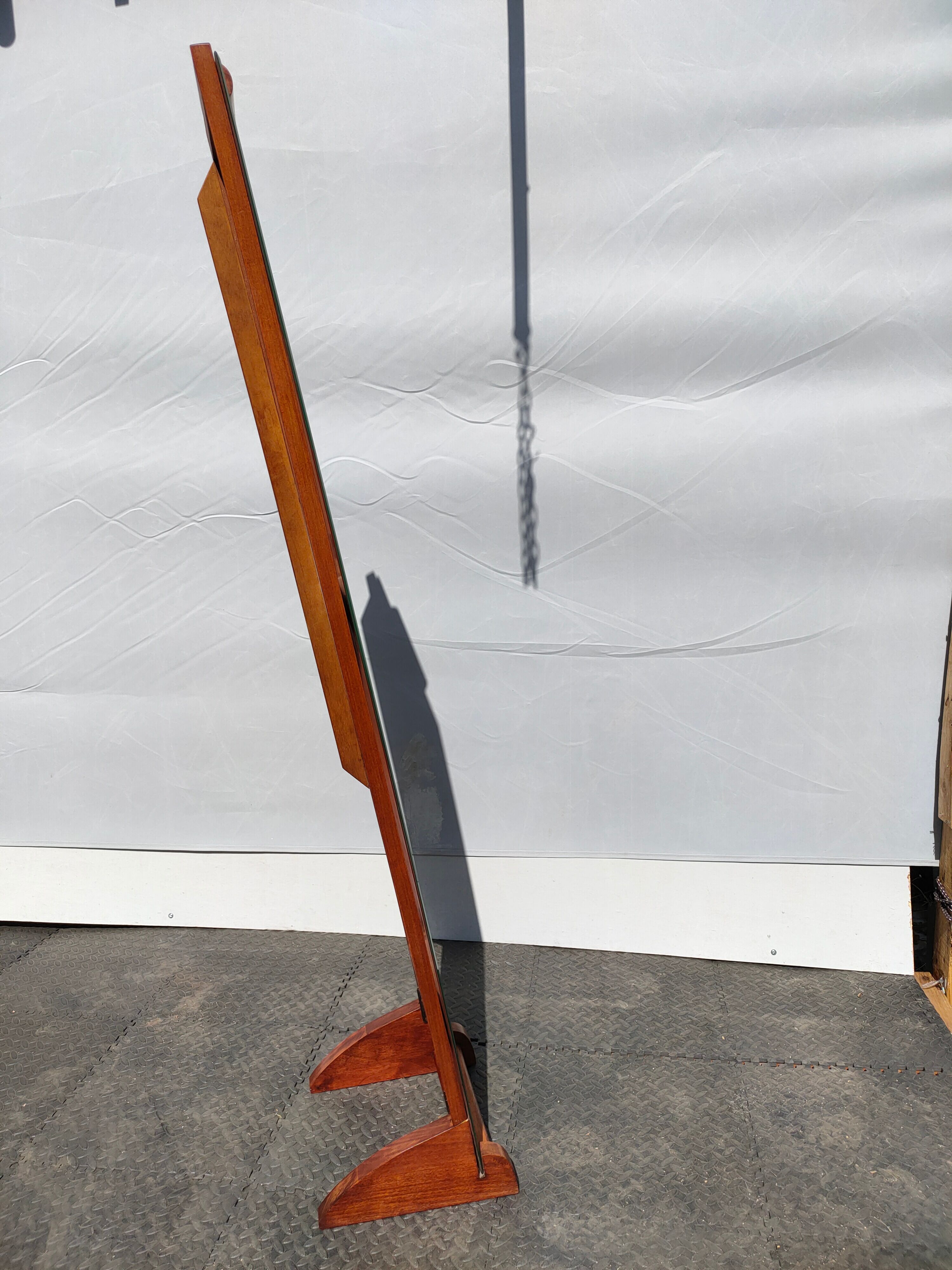 Old art deco psyche mirror circa 1900 33x155cm