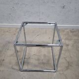 Table d'appoint modulaire en chrome 1960s Poul Cadovius Série Abstracta
